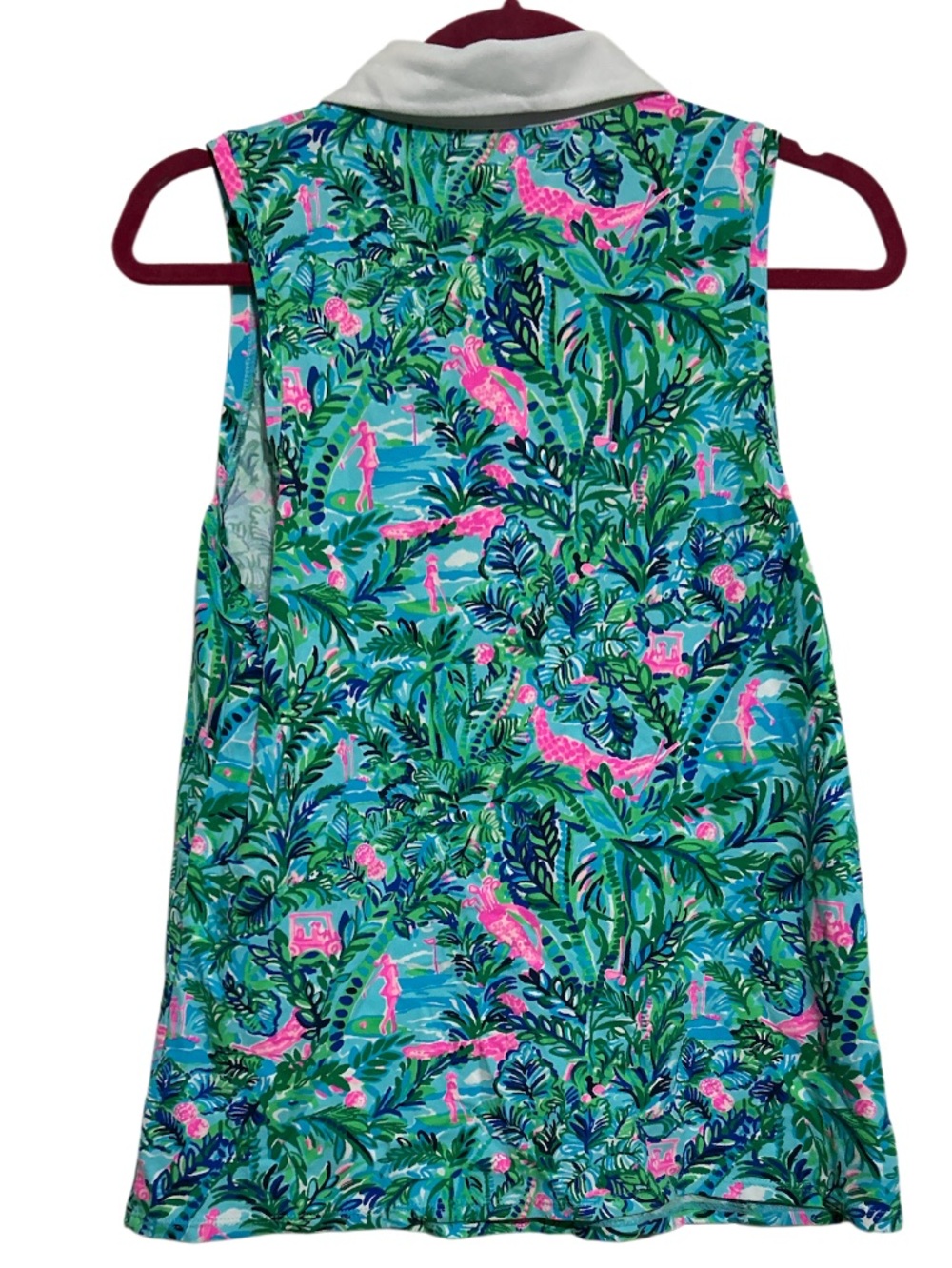 Lilly Pulitzer Luxletic Imara Polo UPF50+. Size M - Picture 5 of 5